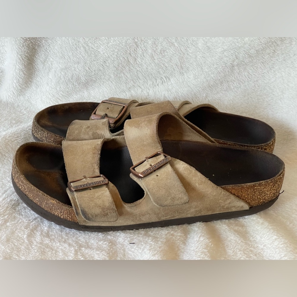 Birkenstock, Arizona sandals size 39 tan - Picture 2 of 5